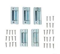 Sandyseptember Heavy Duty Steel Cranked Flush Hinge for Cupboard Doors Compatible with Caravans and Mobile Homes 2/5/10pcs (5pc)