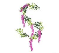 Sandyseptember Home Wall Hanging Artificial Flower Vine 7ft Long | Realistic fabric and silk blooms, 7ft length, flexible plastic vine, for ideal for weddings, home decor