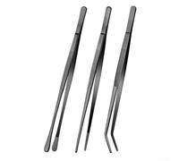 Sandyseptember Metal Grill Tweezers Featuring Serrated Tips For Better Grip On Food Items While Cooking Or Presenting Meals