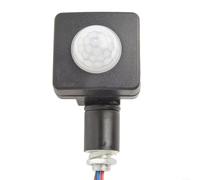 Sandyseptember Motion Sensor Replacement 180 Degree PIR Motion Sensor Switch For LED Outdoor Light with Adjustable For Garden Backyard Garage Doorways(Black)