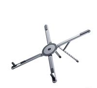 Sandyseptember Portable Foldable Aluminum Laptop Stand with Adjustable Height and Magnetic Phone Holder, Lightweight Design for Travel and Video Recording Use