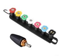 Sandyseptember Pressure Washer Nozzle Tips Set with Holder, 7PCS 1/4 Inch Quick Connect Spray Jets, 4000 PSI Metal Orifice Kit