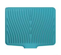 Sandyseptember Silicone Dish Drying Mat, Kitchen Sink Drainer Pad, Heat Resistant Non Slip Draining Board With Slope Design(50-4)