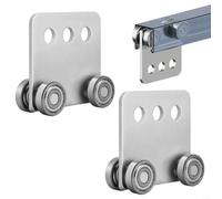 Sandyseptember Square Four-Wheel Industrial Pulley Assembly with High Load-Bearing Capacity for Heavy-Duty Applications(2pcs)