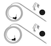 Sandyseptember Stainless Steel BBQ Temperature Probe Replacement Parts with Grill Clips and Grommet, 9004190170 Meat Probes(2set)