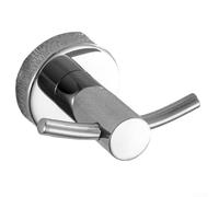 Sandyseptember Wall Mounted Double Stainless Steel Hook for Keys, Robes, and Towels, Suitable for Residential or Commercial use (Silver)