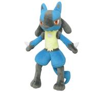 Sanei Pokemon All Star Series Lucario Stuffed Plush, 12", Black, Blue (PP12)