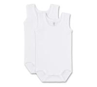 Sanetta Baby Bodysuit Sleeveless (Double Pack) White and Sustainable Bodysuit for Babies Made of Organic Cotton Contents: Set of 2 Baby Bodysuit, White, 62