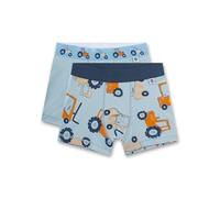 Sanetta Boys' Hip Shorts (Twin Pack) Blue Tractor | High-Quality and Sustainable Underwear for Boys Made of Cotton Mix, blue, 92