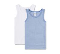 Sanetta Boys Shirt 2 Pack- Sleeveless Undershirt, Tank Top, Striped White/Bl...