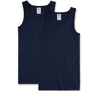 Sanetta Boy's Undershirt in Twin Pack from Bio Cotton - Made in Europe - Neptune (50226), 12-13 Years