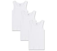 Sanetta Boy's 333735 Vest, White (White 10), Years (Pack of 3)