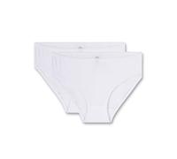 Sanetta Girl's 344836 Underpants, White, 128 (Pack of 2)