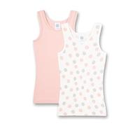 Sanetta Girls' Unterhemd im Doppelpack Beige Vest in Double Pack, White Pebble, 8 Years