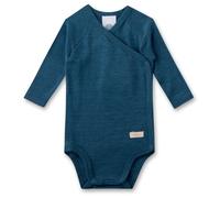 Sanetta - Kid's Wrapover Body 1/1 Wool - Merino base layer size 44/50, blue