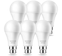 Sanewix Bayonet Light Bulbs 100W Equivalent, 13W B22 LED Bulb Bayonet, 1200LM Bayonet LED Light Bulbs, Cool White 6000K, Non Dimmable, A60 Energy Saving Light Bulbs, 6 Pack