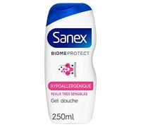 Sanex Biomeprotect Dermo Hypoallergenic Prebiotic Shower Gel Skin Microbiome Friendly 250 ml, Pack of 1