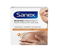 SANEX - BiomeProtect Hypoallergenic Solid Shower Care - Soap-Free Solid Prebiotic Shower Care
