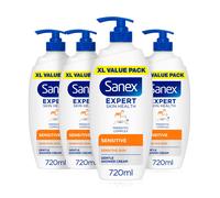 Sanex Body Wash - Expert Skin Health - Sensitive Shower Cream - Dermatologist Tested Gentle For Sensitive Skin - Multipack - 4 Pack - 720ml Bottles