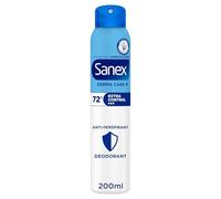 Sanex Derma Care+ Extra Control 72-Hour Antiperspirant Spray Deodorant 200ml - strong protection against sweat and odour - instantly nourished skin feel - contains 0% alcohol*