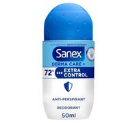 Sanex Derma Care+ Extra Control 72h Antiperspirant Roll-On 50ml | 72H Strong Protection Against Sweat and Odour, Roll-On Deodorant, Instantly Nourished Skin Feel, Contains 0% Alcohol*
