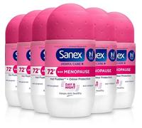 Sanex Derma Care+ Menopause Antiperspirant Roll-On Deodorant 50ml x 6 | For Women Experiencing Signs of Menopause or Perimenopause, Gentle on Skin and Hypoallergenic