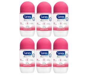 SANEX DERMO CARE ROLL ON ANTI PERSPIRANT DEODORANT 50ML PACK OF 6