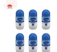 Sanex Dermo Extra Control Roll-On Deodorant, 48h Protection, 50ml x 6