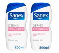 Sanex Dermo Hypoallergenic Bath and Shower Gel 500 ml Pack of 2
