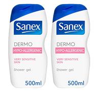Sanex Dermo Hypoallergenic Bath and Shower Gel 500 ml Pack of 2