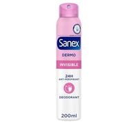 Sanex Dermo Invisible Antiperspirant Deodorant Spray 200ml | up to 24hour sweat and odour protection | antistain protection | restores skin’s natural pH | dermatologically tested