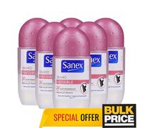 Sanex Dermo Invisible Roll-On PH Balance Anti-Stain 48H Sweat Protection 6-Pack