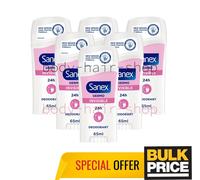 Sanex Dermo Invisible Stick Deodorant PH Balance Anti-Stain Alu-Free 65ml 6-Pack