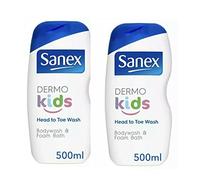 Sanex Dermo Kids Foam Bath & Bodywash Set of 2 x 500 ml Twin Pack Bundle.