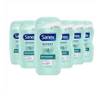 Sanex Expert Skin Health Agave Revitalising Shower Gel 6x450ml, Shower Gel for Men and Women, Natural Prebiotic from Bio Agave, 12 Hour Hydration, Supports Natural Skin Balance, SLS Free**