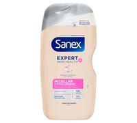 Sanex Expert Skin Health+ Micellar Hypoallergenic Shower Gel 450 ml, for sensitive skin, body wash for men & women, helps protect skin from pollution, gentle antioxidant formula, with vitamin E