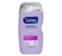 Sanex Expert Skin Health+ Micellar Soothing Shower Gel 450 ml, for dry skin, body wash for men & women, nourishes skin, soothes skin tightness, 12 hour hydration, prebiotic & postbiotic complex