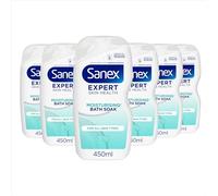 Sanex Expert Skin Health Moisturising Bath Soak 450ml 6 Pack - bath soak men and women - bath foam - advanced prebiotic formula - smooth and hydrated feeling skin - supports good skin bacteria