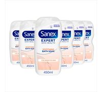 Sanex Expert Skin Health Soothing Bath Soak 450ml 6 Pack - bath soak men and women - advanced prebiotic formula - comforts sensitive skin - supports