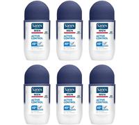 Sanex Men Active Control Antiperspirant Roll On Deodorant 50ml, Pack of 6, white