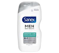 Sanex Men Skin Health Sensitive Care Shower Gel 400ml x 6 - men’s body wash - protects skin - helps reduce risk of irritation - enhances natural hydration - 6-in-1 benefits - dermatologically tested