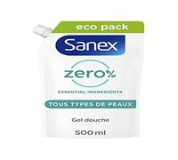 SANEX - Null% Moisturising Shower Gel - All Skin Types - Eco Refill Pack Shower Gel - 500ml