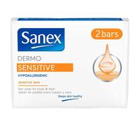 Sanex Sensitive Skin Bar Soap 90g 2 Pack - Hand Soap - Specifically developed for Sensitive Skin on the Face and Body