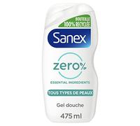 SANEX - Shower Gel Moisturising Zero % - For All Skin Types - Biodegradable and Vegan - 475ml
