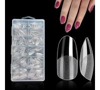 SanFangyue 552Pcs Short Oval Nails Tip, Full Cover Natural False Nails, Press On Nails, DIY Nail Salon