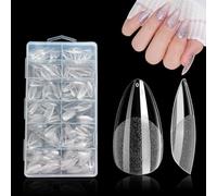 SanFangyue Almond Nail Tips-552Pcs Soft Full Cover Nail Tips for Nails Extensions, No File False French Nail Tips for Manicure Salons Nail Art