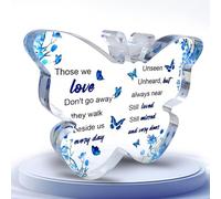 SanFangyue Memorial Gift, Bereavement Sympathy Gifts Acrylic Butterfly Memorial Plauqes, Thinking of You Gifts for Loss of Grandma Sister Wife, Remembrance Gifts Condolence Gifts Funeral Decorations