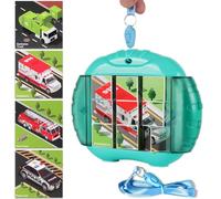 Sanfant 3D Age 10+ Rotating Puzzles for Toddlers 3 4 5 6 with Lanyard Travel Toys for Toddlers on Airplane Activities Toys for Kids, Fine Motor Skills (9 pcs (with Lanyard), Special-purpose vehicle)