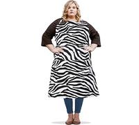 SANFERGE Canvas Plus Size Apron for Women with 2 Pockets, Extra Large XXL Aprons, Vintage Adjustable Long Bib Chef Apron, Zebra, 39 X 38 inch