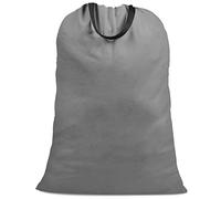 SANFERGE Cotton Canvas Laundry Bag with Handles & Drawstring Straps, Heavy Duty Extra Large Laundry Bags for Laundromat and Household, 25.5x34 Inch, Dark Grey